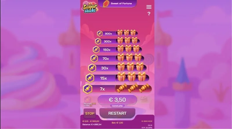 Sugar Stacks - malaking panalo pagkatapos ng cash-out sa itaas na antas ng tore